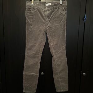 Grey corduroy skinny pants